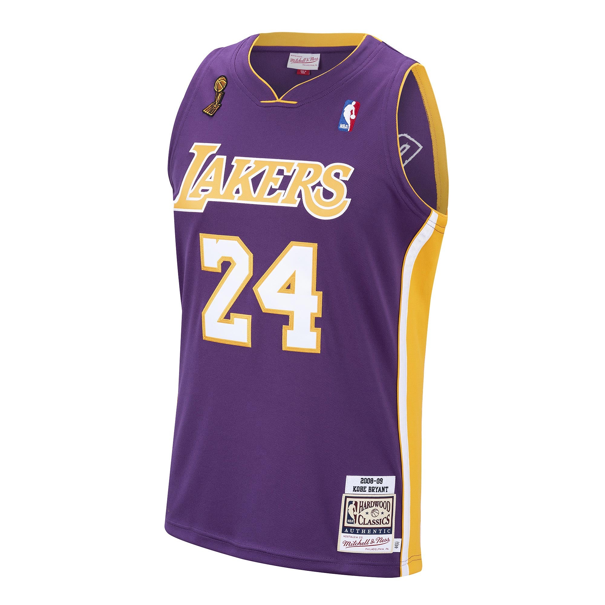Los Angeles Lakers Kobe Bryant 2008 Road Authentic Jersey By Mitchell & Ness - Purple - Mens
