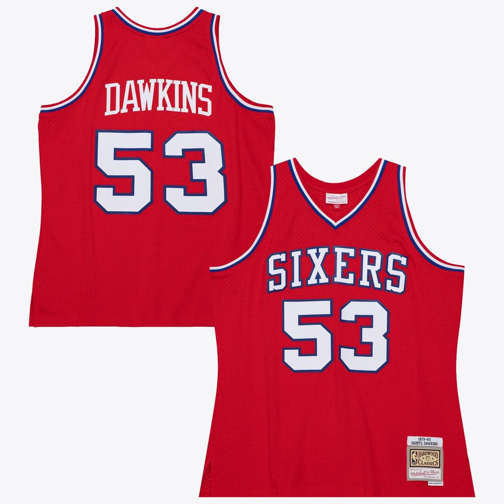 Philadelphia 76ers Mitchell & Ness Darryl Dawkins 1979 Dark Authentic Jersey - University Red