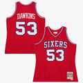 Philadelphia 76ers Mitchell & Ness Darryl Dawkins 1979 Dark Authentic Jersey - University Red