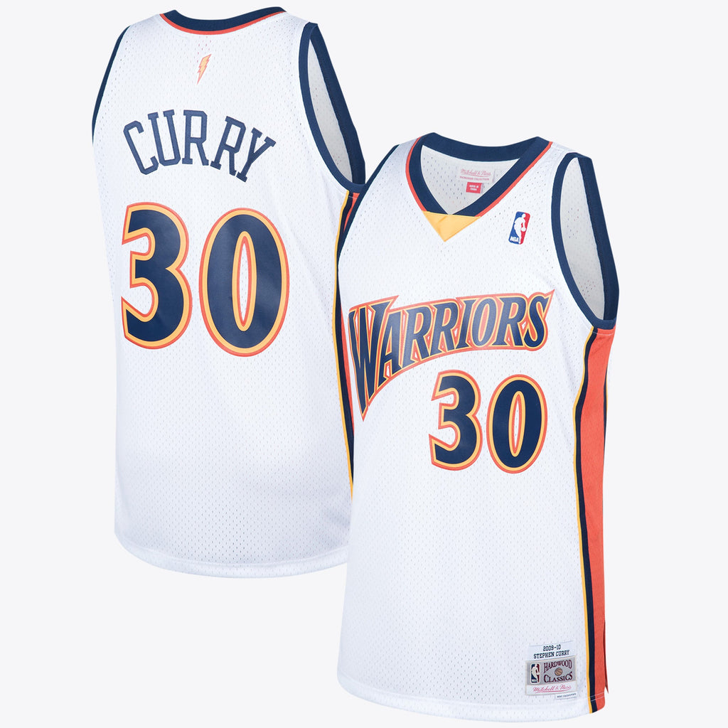 Golden State Warriors 2009 Steph Curry Hardwood Classics Home Swingman Jersey By Mitchell & Ness - White - Mens