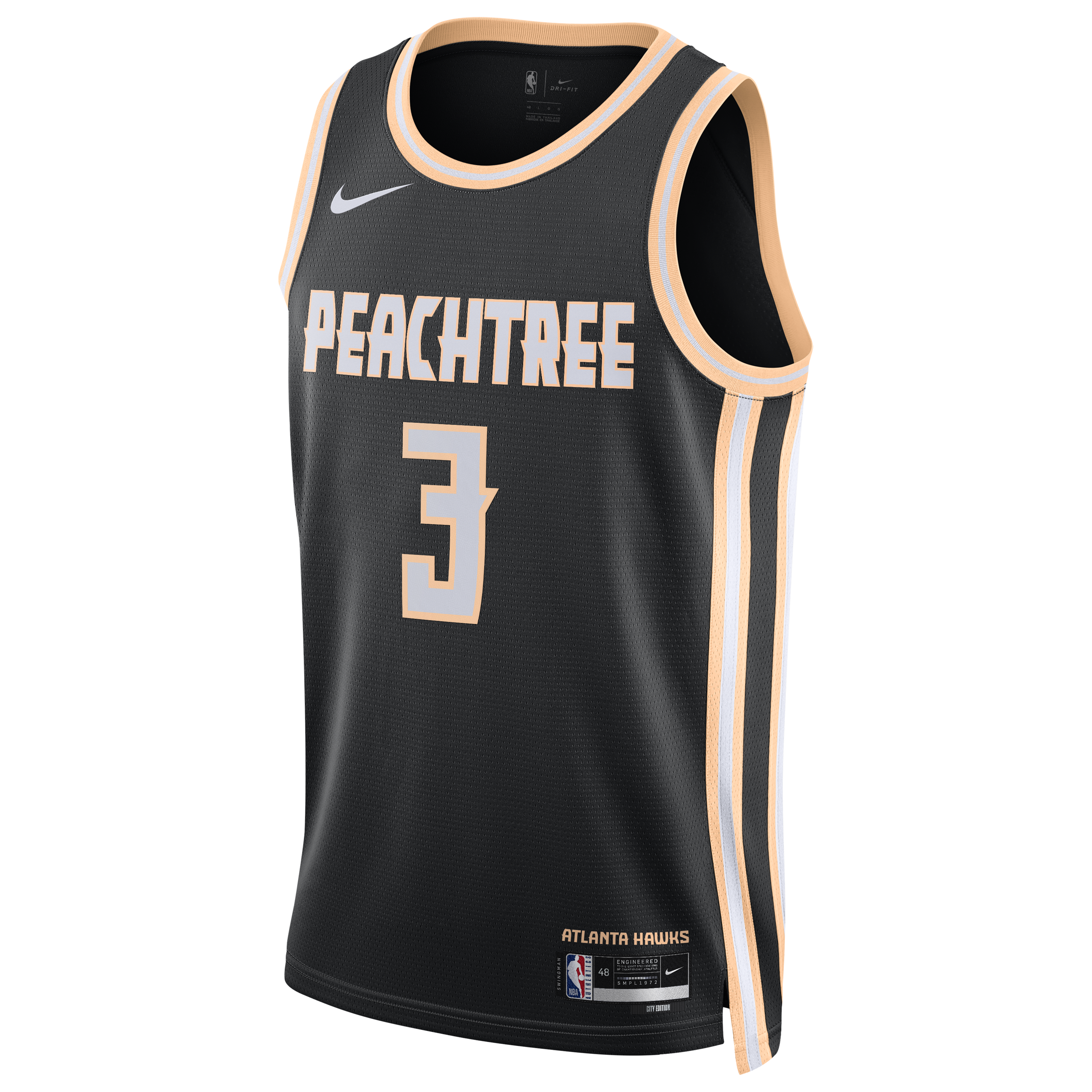 Nike Atlanta Hawks 2025/26 Nike City Edition Swingman Jersey - Black - CJ McCollum - Unisex