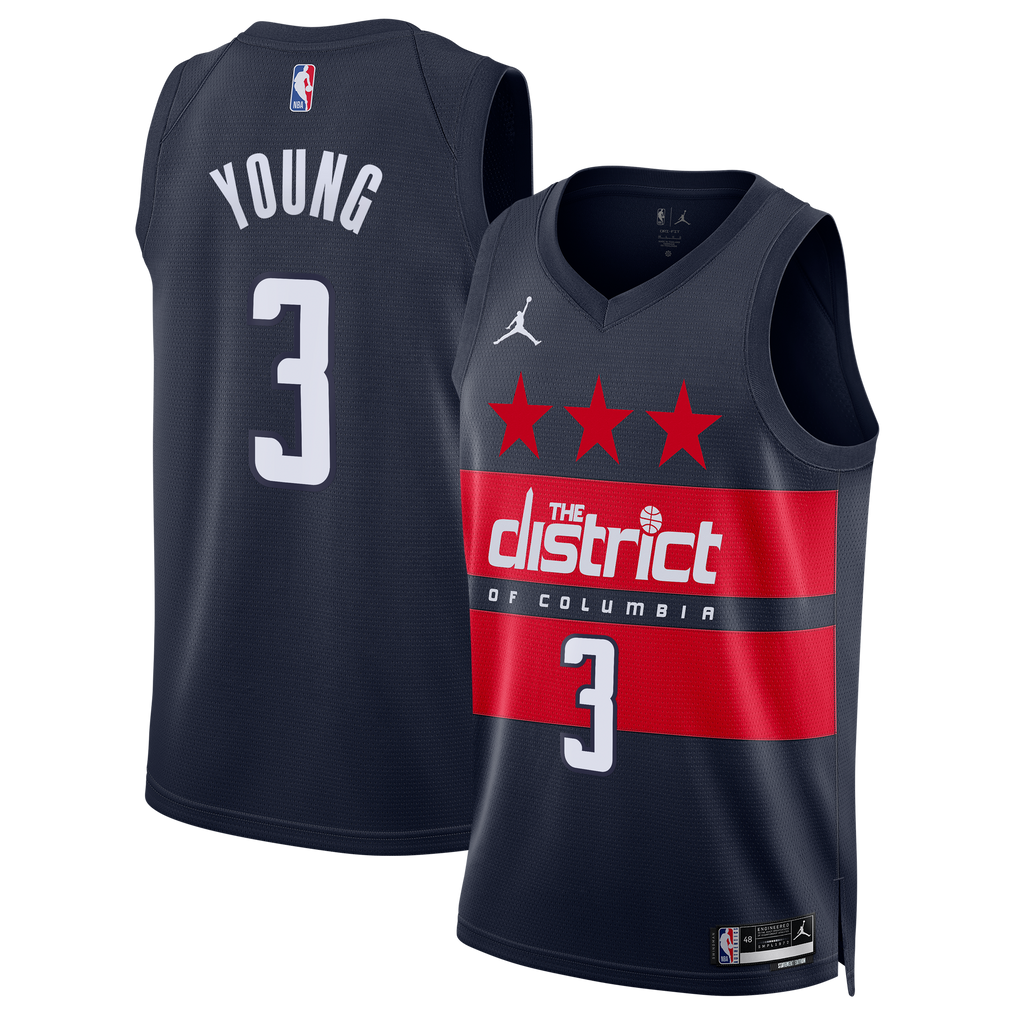 Washington Wizards Jordan Brand Statement Edition Swingman Jersey - Navy - Trae Young - Mens
