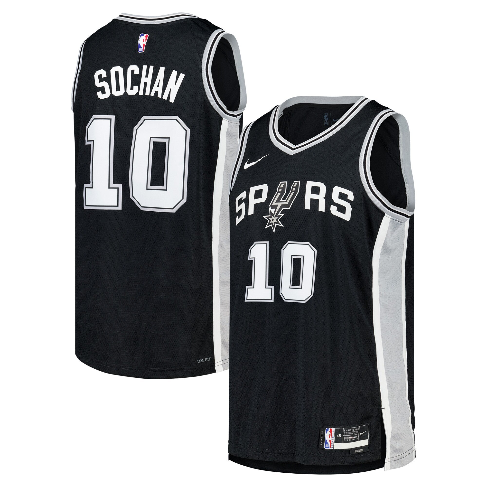 San Antonio Spurs Nike Icon Jersey - Jeremy Sochan- Unisex