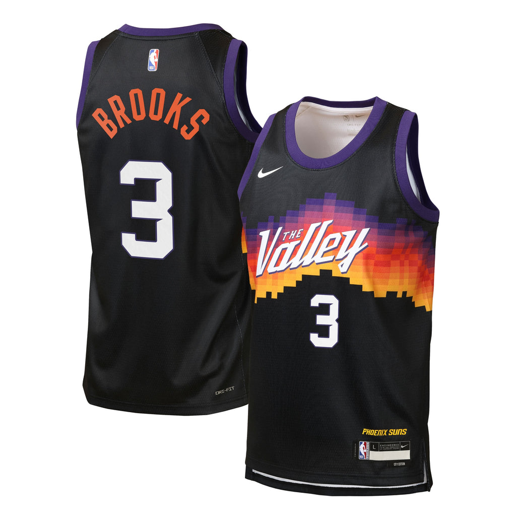 Phoenix Suns Nike 2025/26 City Edition Swingman Jersey - Black - Dillon Brooks - Youth