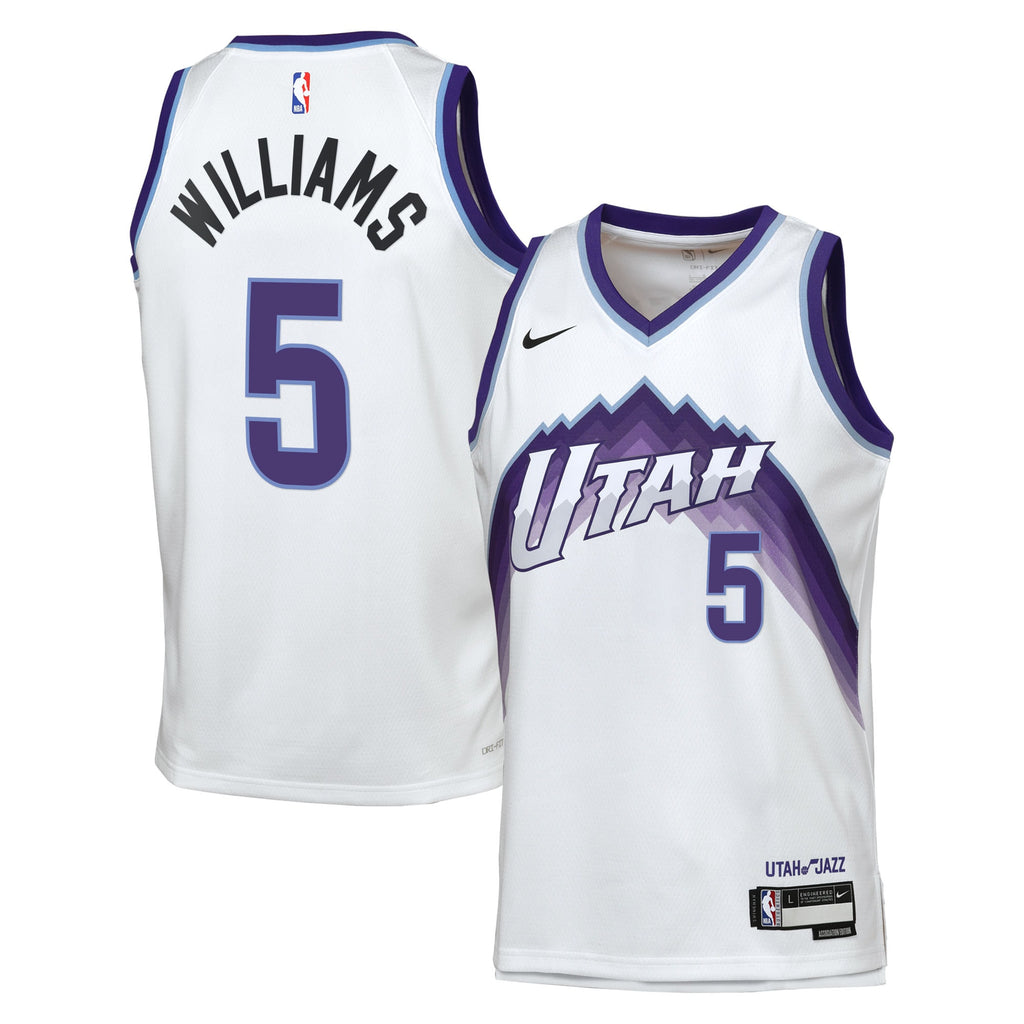 Utah Jazz Nike Replica Association Edition Swingman Jersey - White - Cody Williams - Youth