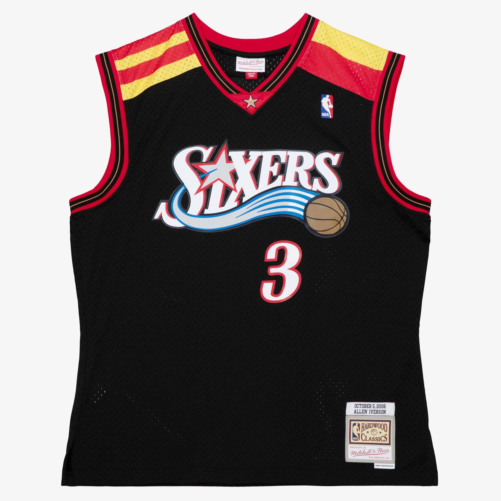Philadelphia 76ers Mitchell & Ness Allen Iverson 2006 Alternate Spain Authentic Jersey - Black