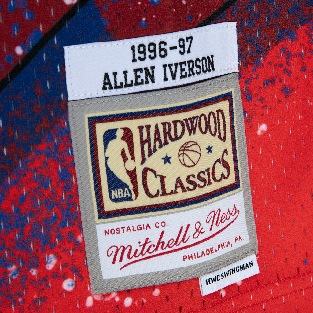 Philadelphia 76ers Mitchell & Ness Allen Iverson 1996 Hyper Hoops Swingman Jersey - Scarlet