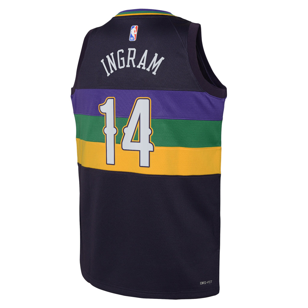 New Orleans Pelicans Nike City Edition Swingman Jersey 22 - Purple - Brandon Ingram - Youth