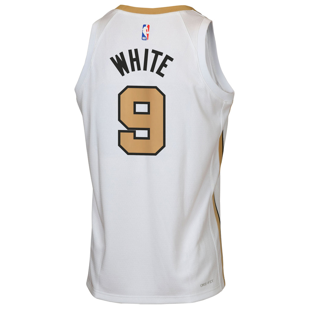 Boston Celtics Nike 2025/26 City Edition Swingman Jersey - White - Derrick White - Youth