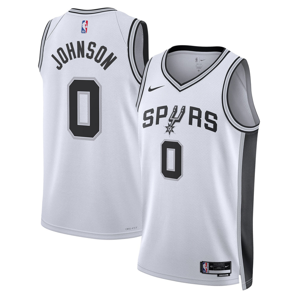 San Antonio Spurs Nike Association Edition Swingman Jersey - White - Keldon Johnson - Unisex