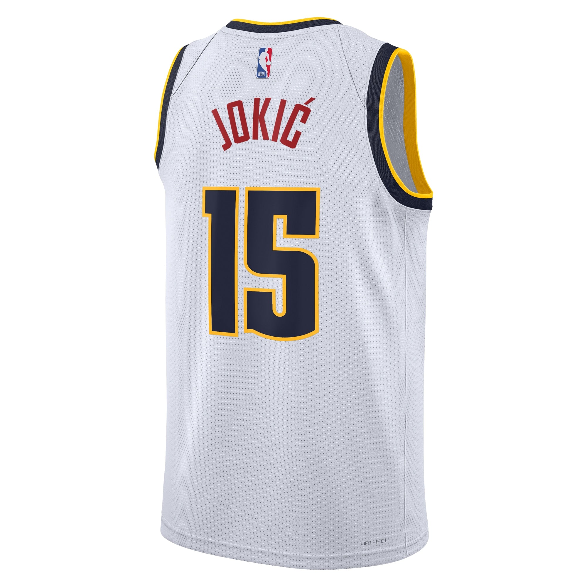 Denver Nuggets Nike Association Swingman Jersey - White - Nikola Jokić - Youth