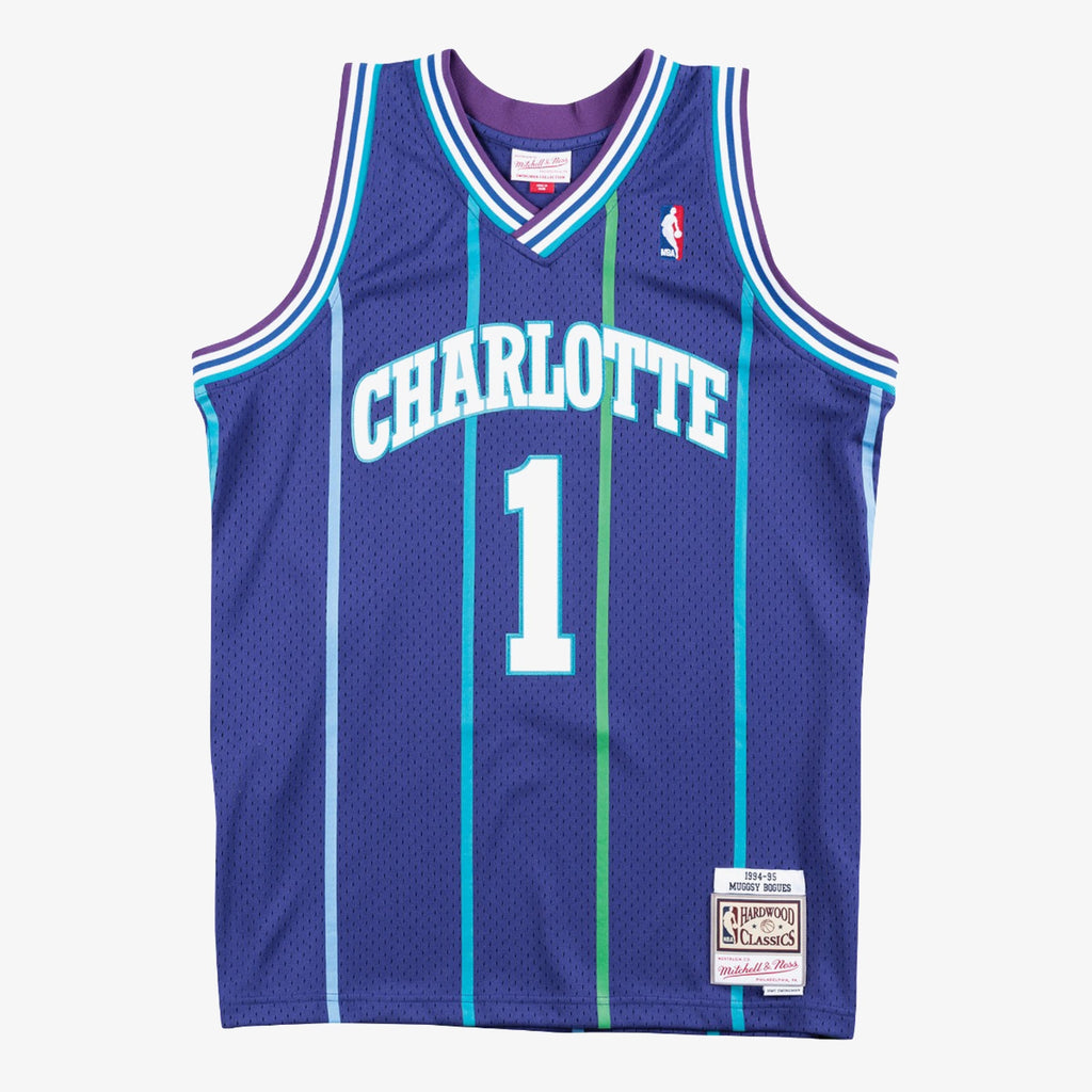Charlotte Hornets Mitchell & Ness Muggsy Bogues 1994 Swingman Alternate Authentic Jersey - Purple