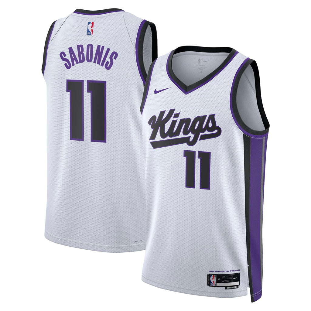 Sacramento Kings Nike Association Edition Swingman Jersey - White - Domantas Sabonis - Unisex