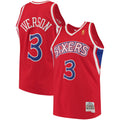 Men's Mitchell & Ness Allen Iverson Red Philadelphia 76ers 1996-97 Hardwood Classics Swingman Jersey