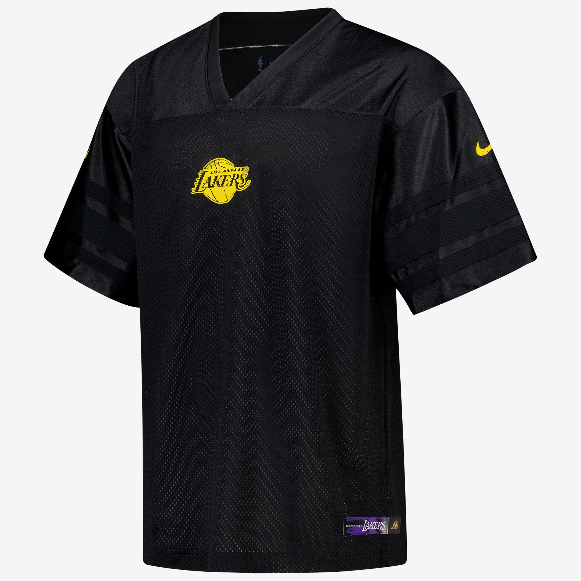 Los Angeles Lakers Nike Courtside Football Jersey - Black - Mens
