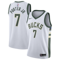 Milwaukee Bucks Nike Association Edition Swingman Jersey - White - Kevin Porter Jr. - Youth