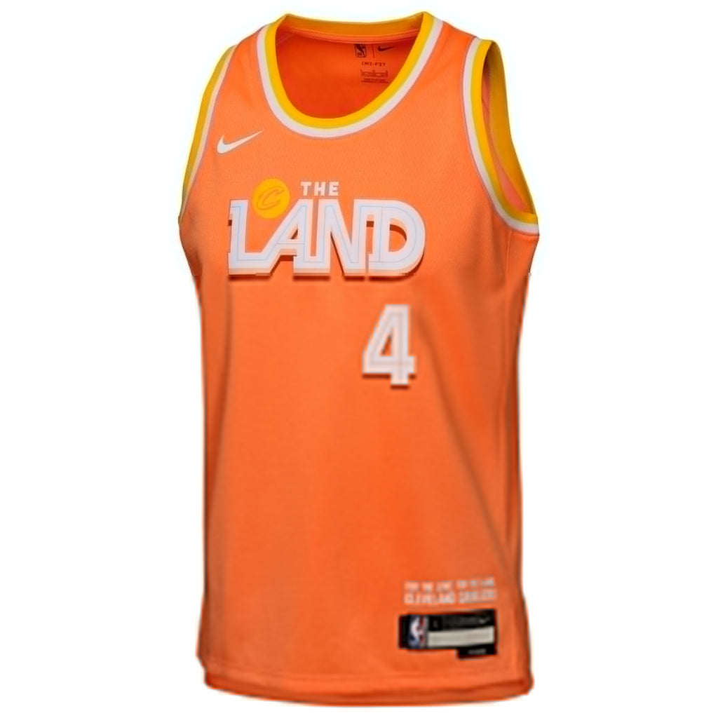 Cleveland Cavaliers Nike 2025/26 City Edition Swingman Jersey - Orange - Evan Mobley - Youth