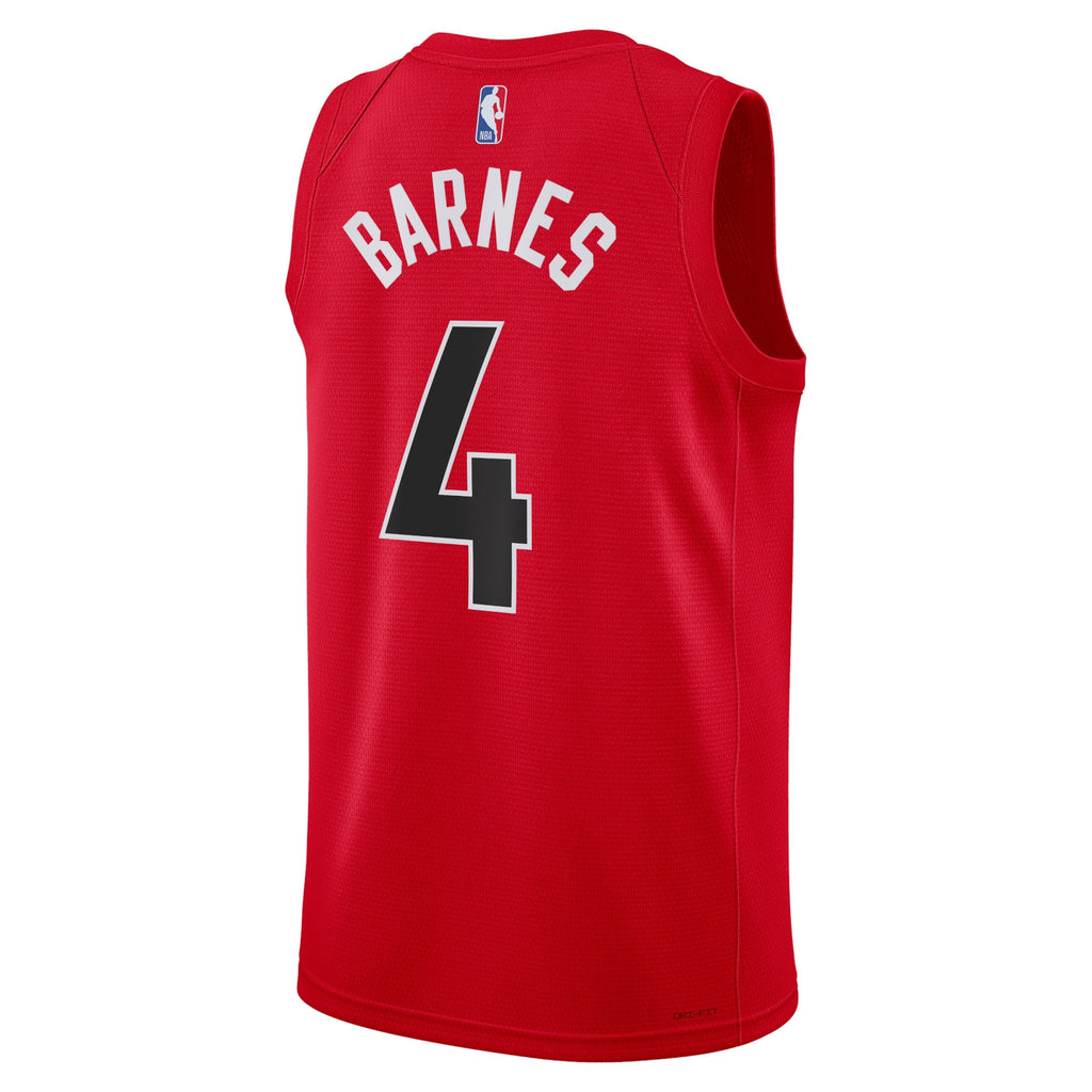 Toronto Raptors Nike Icon Edition Swingman Jersey - Red - Scottie Barnes - Unisex