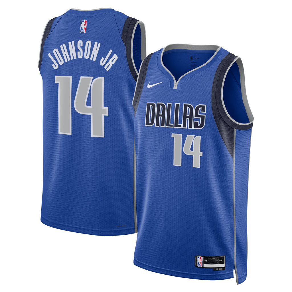Dallas Mavericks Nike Icon Swingman Jersey - Blue - Morez Johnson Jr. - Unisex