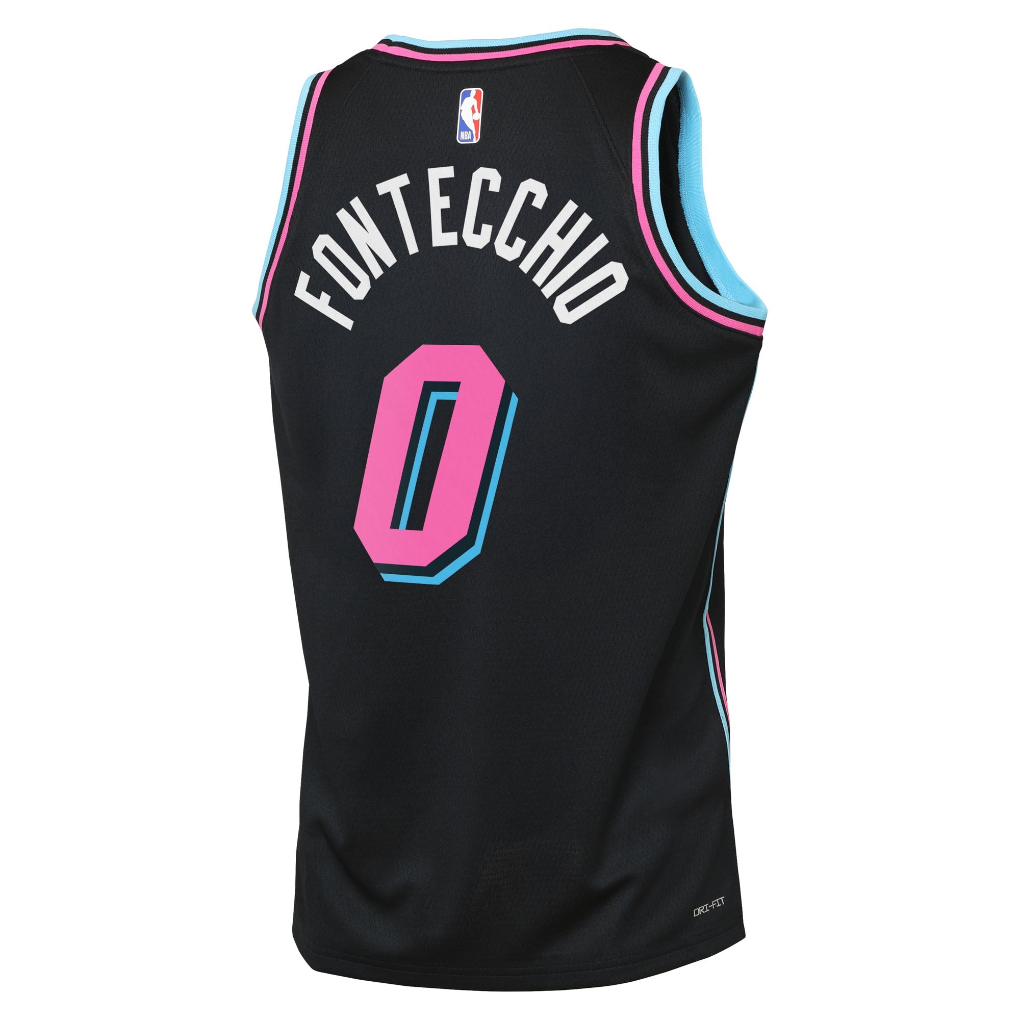 Miami Heat Nike 2025/26 City Edition Swingman Player Jersey - Black - Simone Fontecchio - Youth