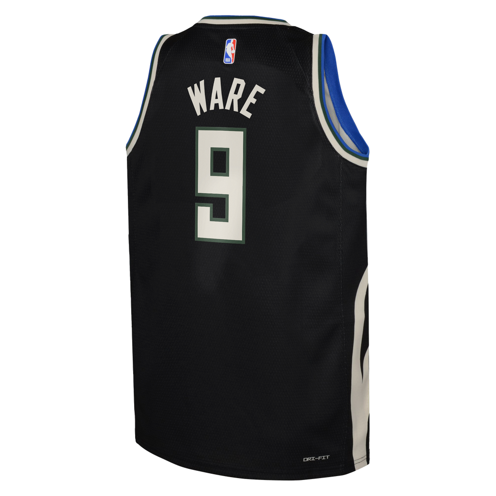 Milwaukee Bucks Jordan Brand Statement Edition Swingman Jersey - Hunter Green - Kel'el Ware - Youth