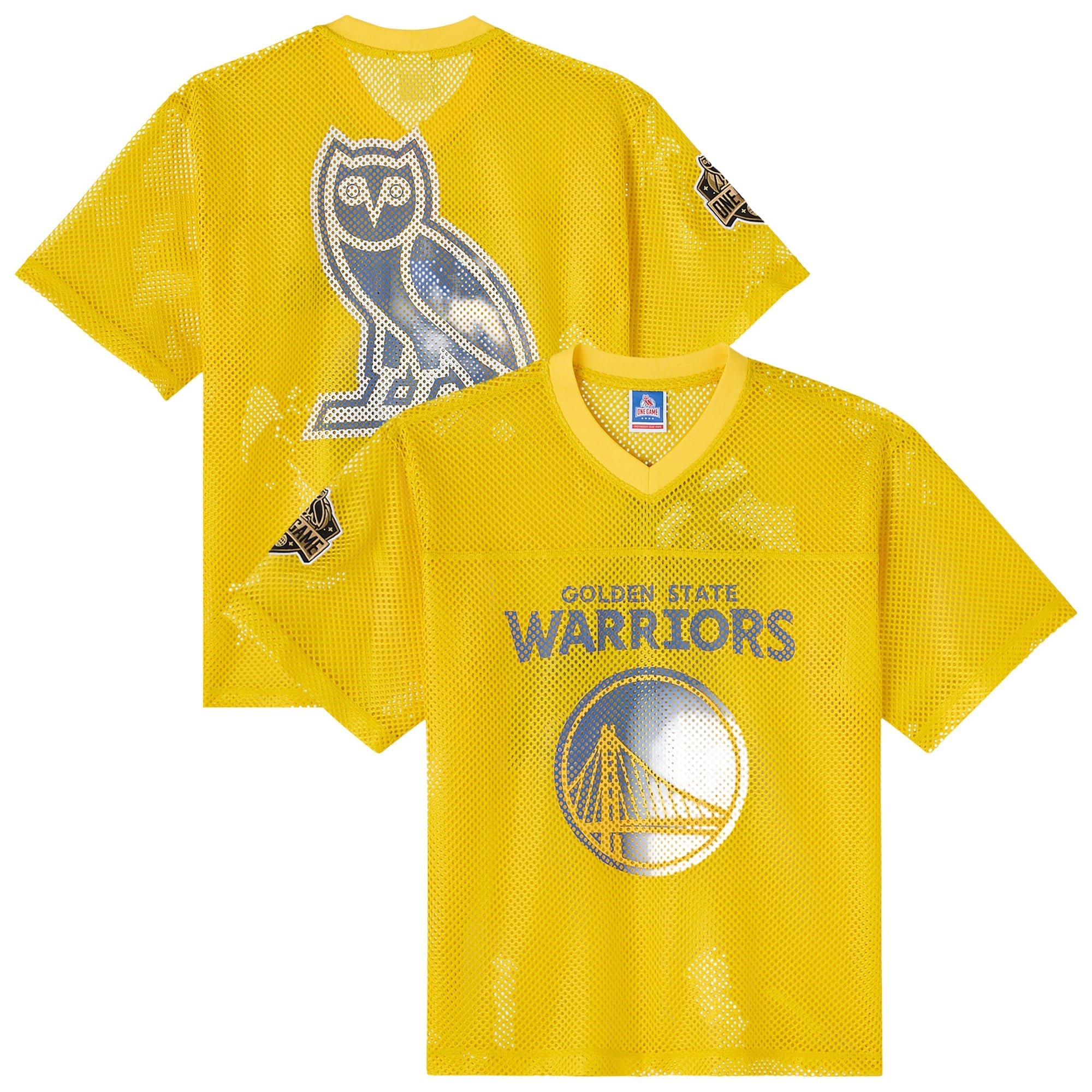 Golden State Warriors X OVO Mesh Football Jersey - Mens