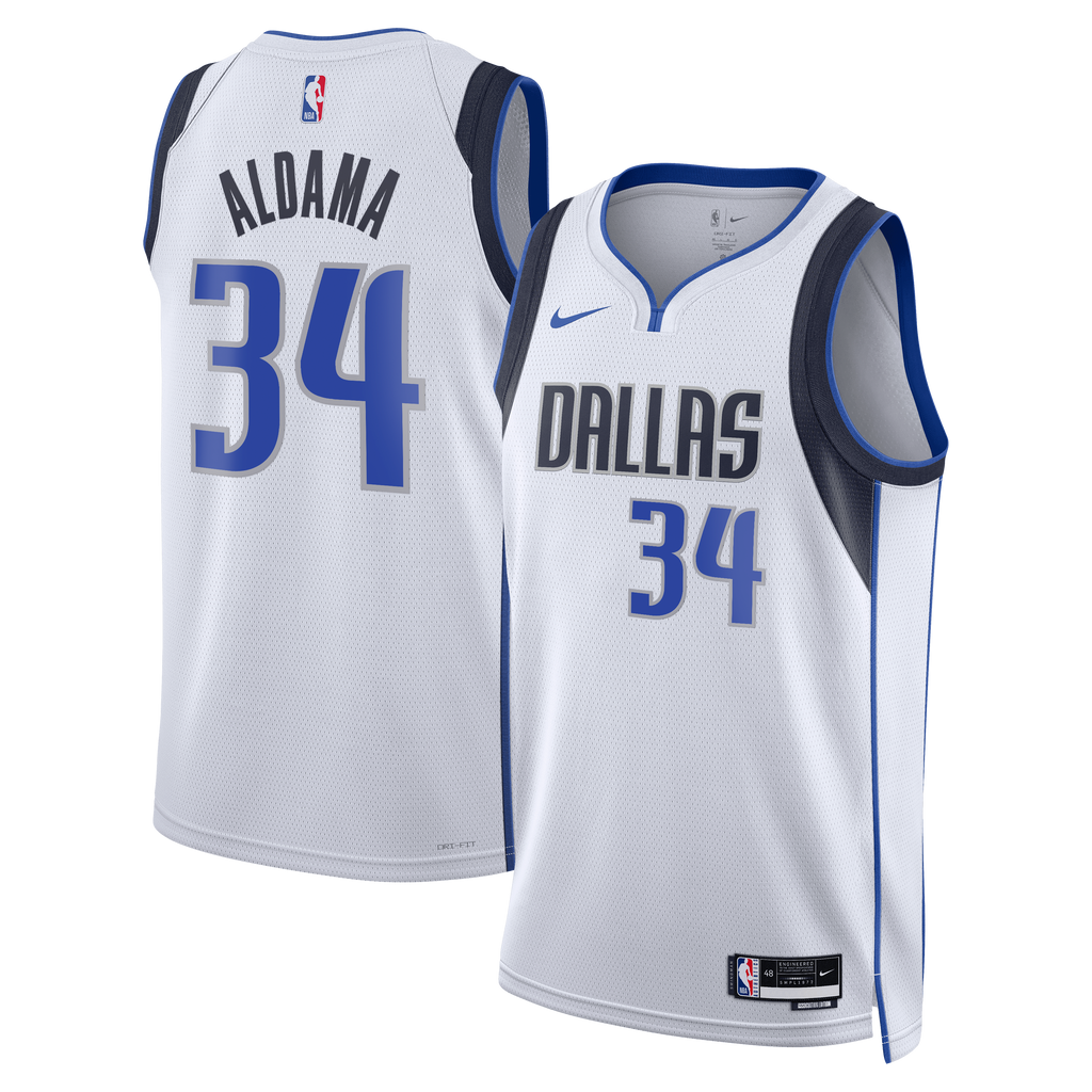 Dallas Mavericks Nike Association Edition Swingman Jersey - White - Santi Aldama - Unisex