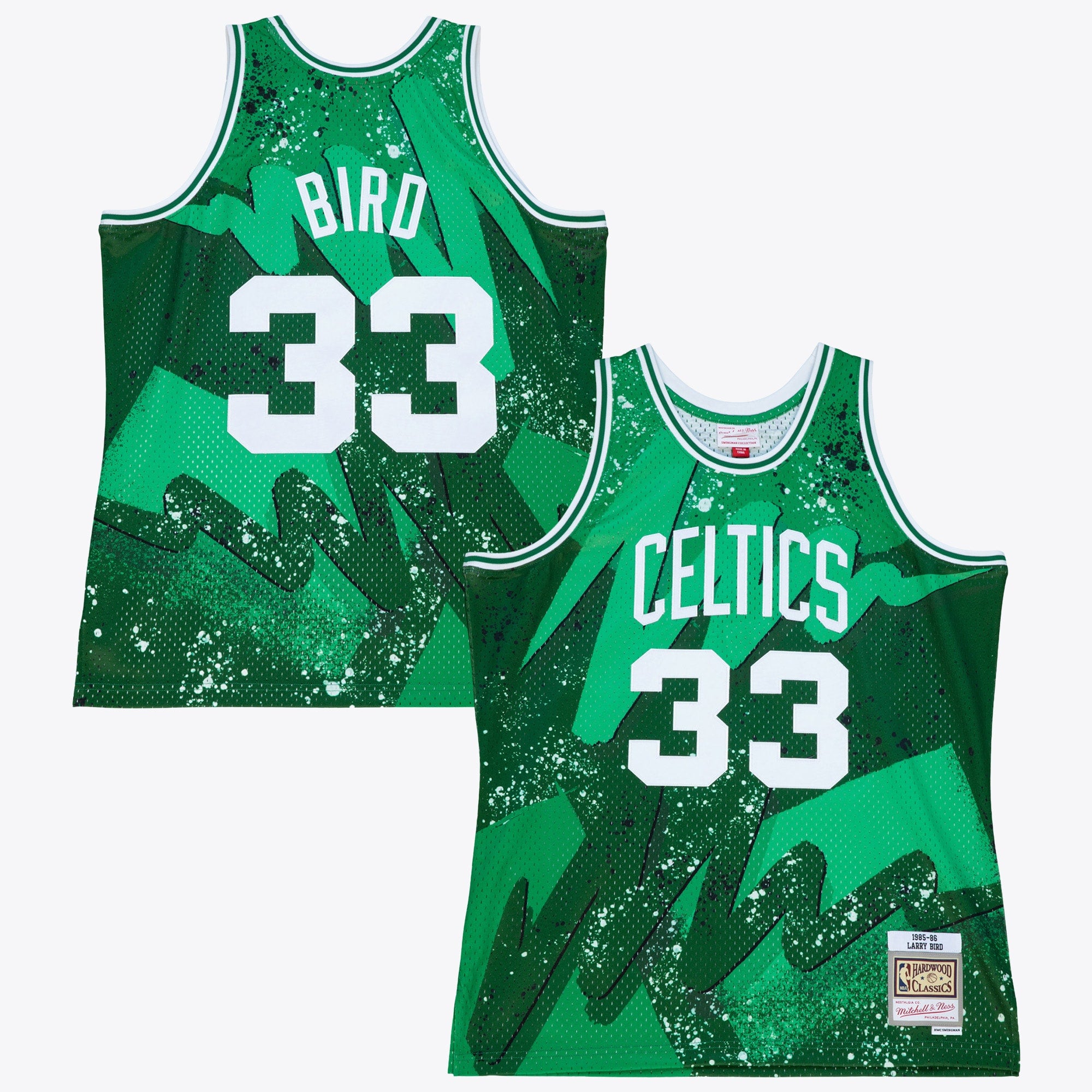 Boston Celtics Mitchell & Ness Larry Bird 1985 Hyper Hoops Swingman Jersey - Green