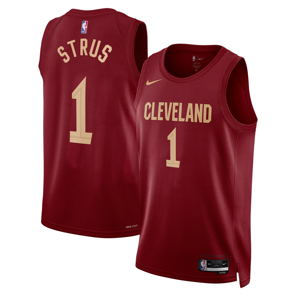 Cleveland Cavaliers Nike Icon Edition Swingman Jersey - Maroon - Max Strus - Unisex
