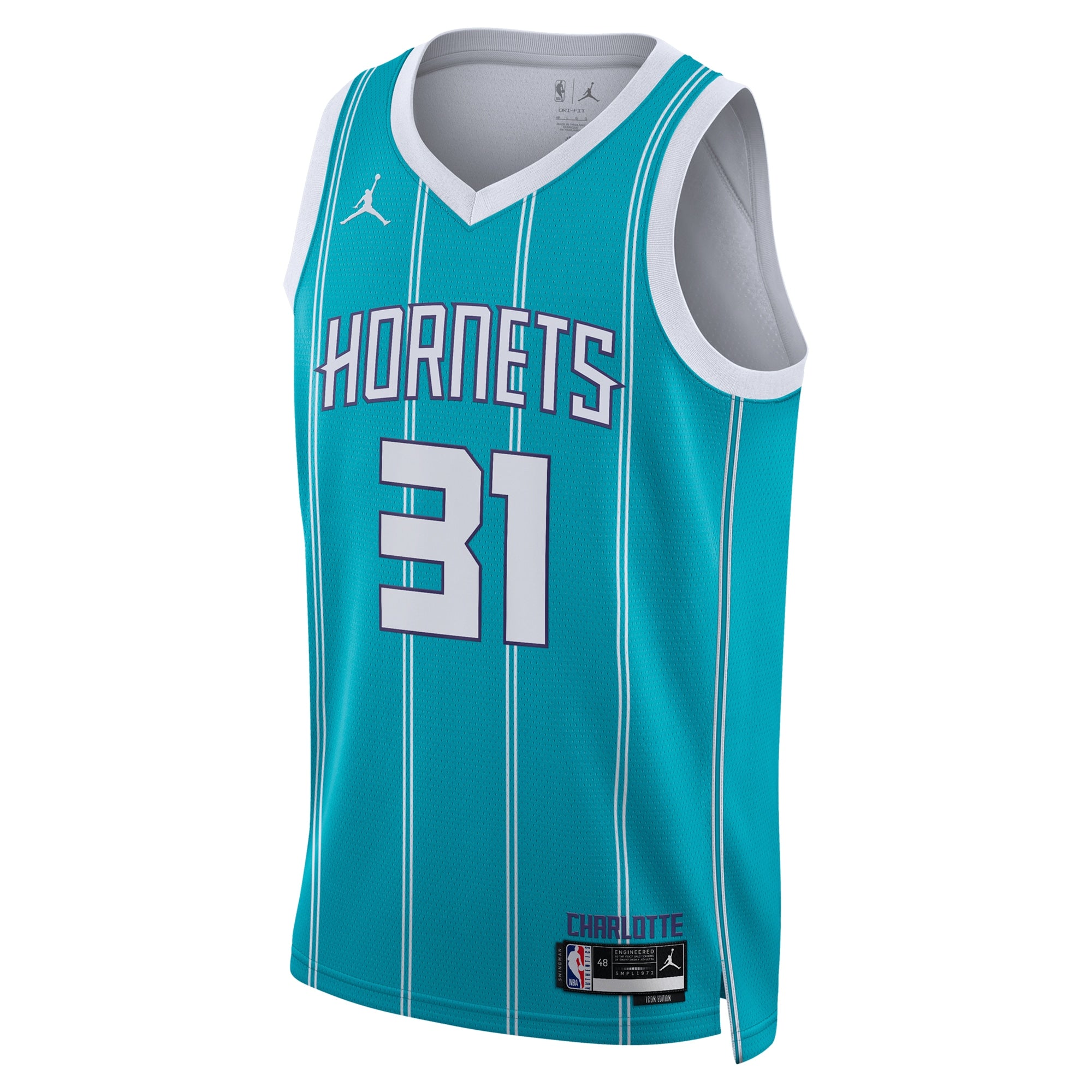 Charlotte Hornets Jordan Brand Icon Edition Swingman Jersey - Teal - Tidjane Salaün - Unisex