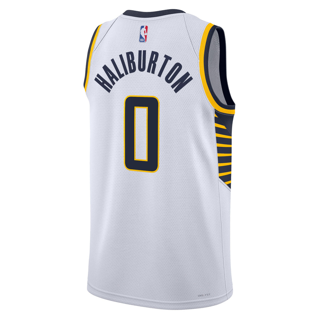 Indiana Pacers Nike Association Edition Swingman Jersey - White - Tyrese Haliburton - Unisex