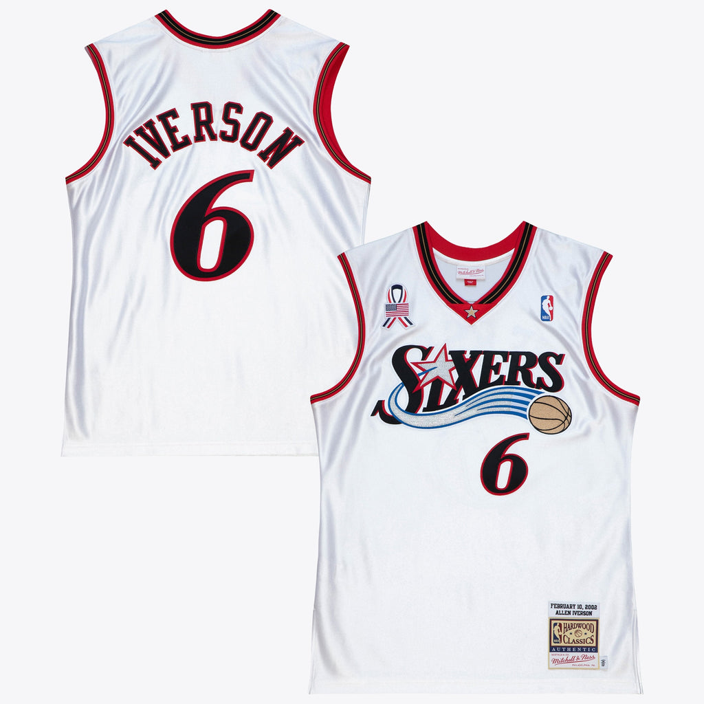 Philadelphia 76ers Mitchell & Ness Allen Iverson 2002 All-Star East Authentic Jersey - White