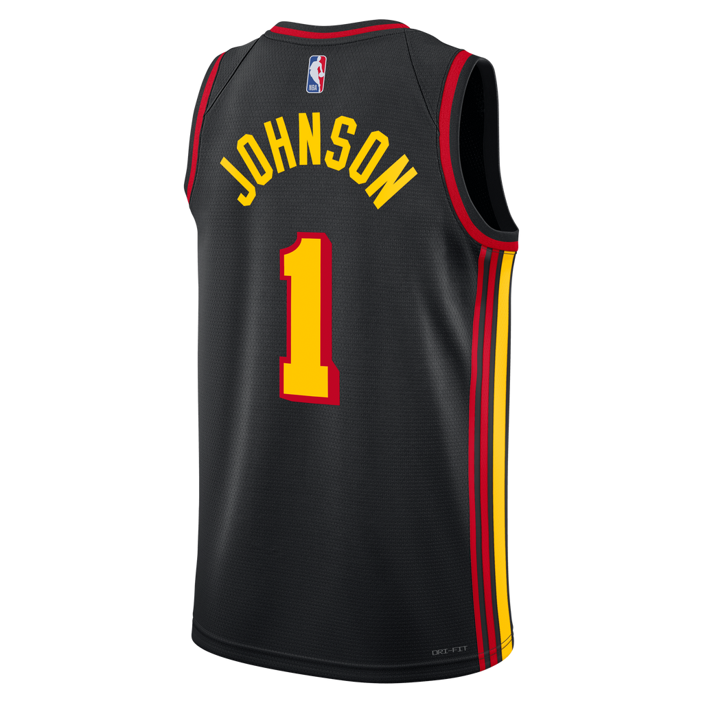 Atlanta Hawks Jordan Brand Statement Edition Swingman Jersey - Black - Jalen Johnson - Unisex