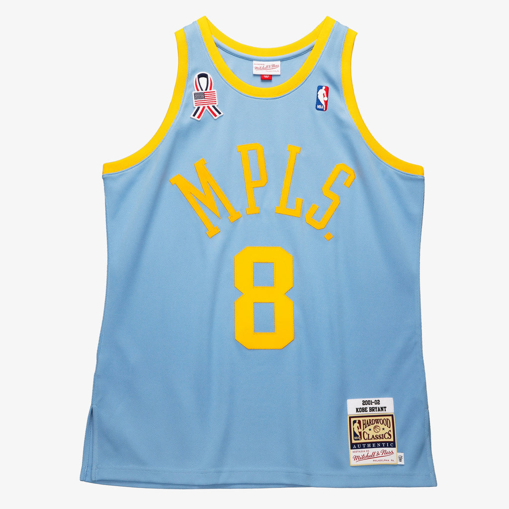 Men's Mitchell & Ness Kobe Bryant Powder Blue Los Angeles Lakers 2001/02 Hardwood Classics Authentic Player Jersey