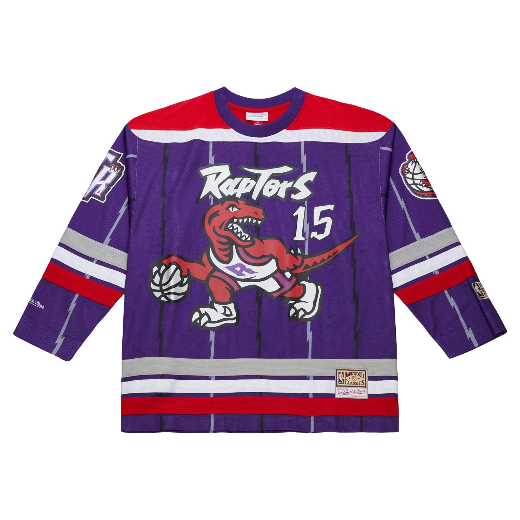 Unisex Mitchell & Ness Vince Carter Purple Toronto Raptors Maxxed Out Fashion Hockey Jersey