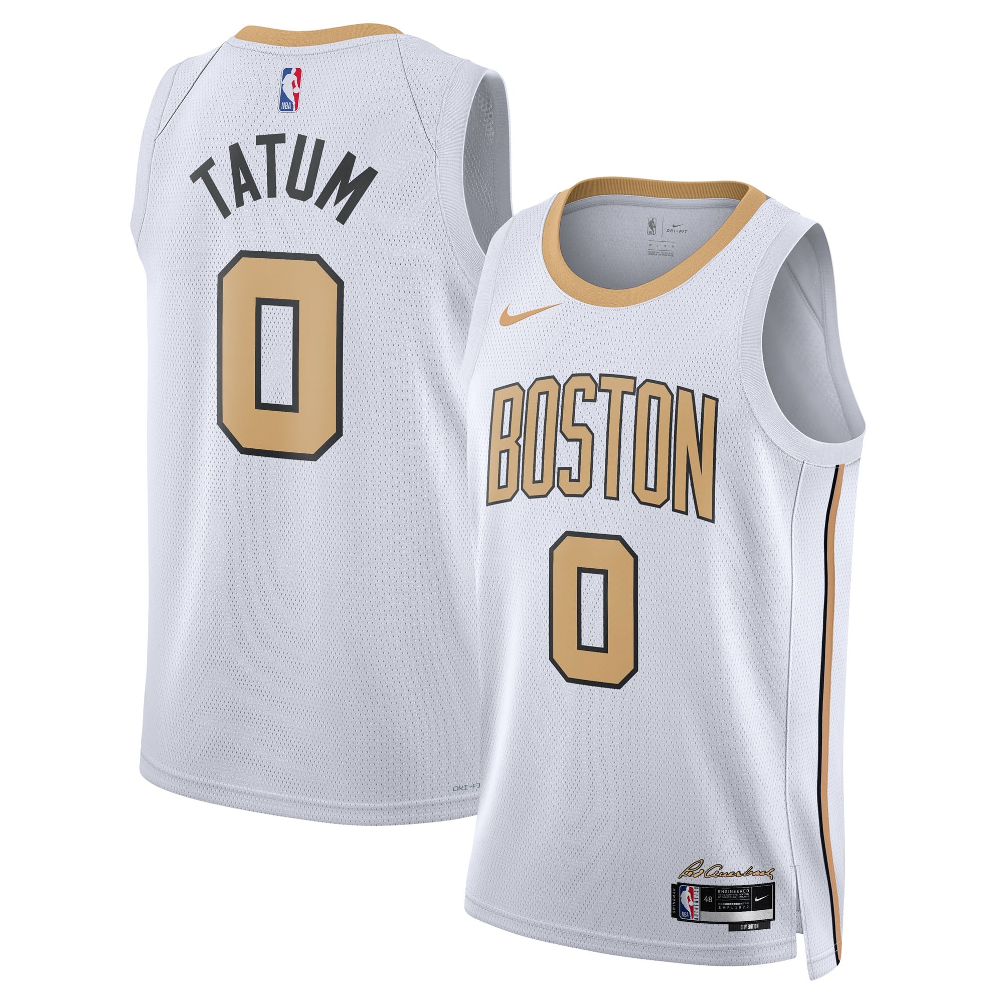 Boston Celtics Nike 2025/26 City Edition Swingman Jersey - White - Jayson Tatum - Unisex