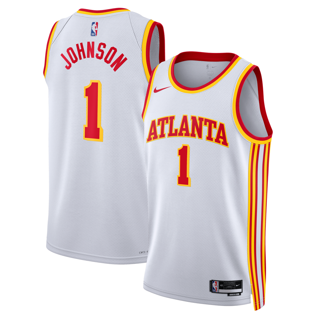 Atlanta Hawks Nike Association Edition Swingman Jersey - White - Jalen Johnson - Unisex
