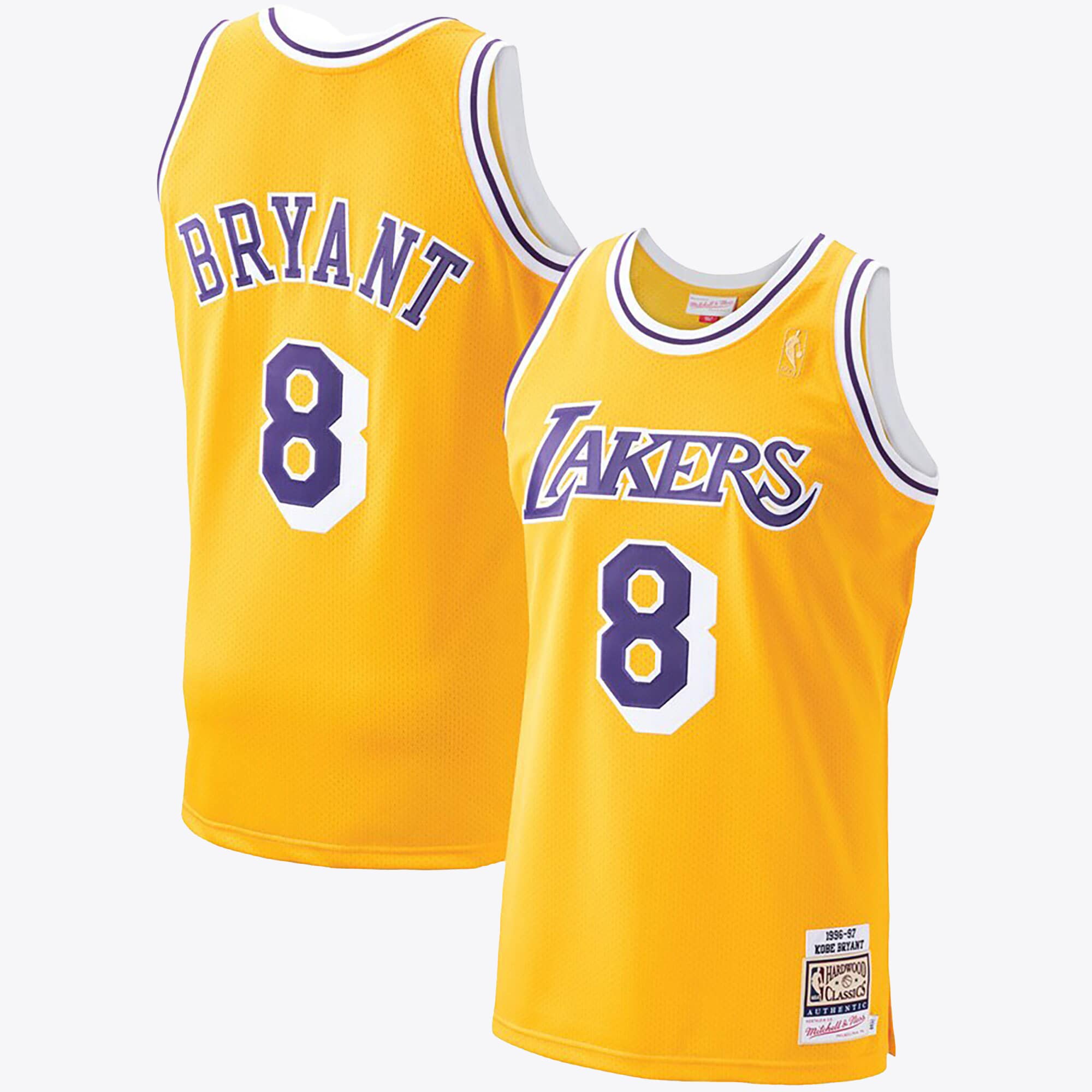 Kobe Bryant Hardwood Classics 1996-97 Authentic Jersey By Mitchell & Ness - Gold - Mens