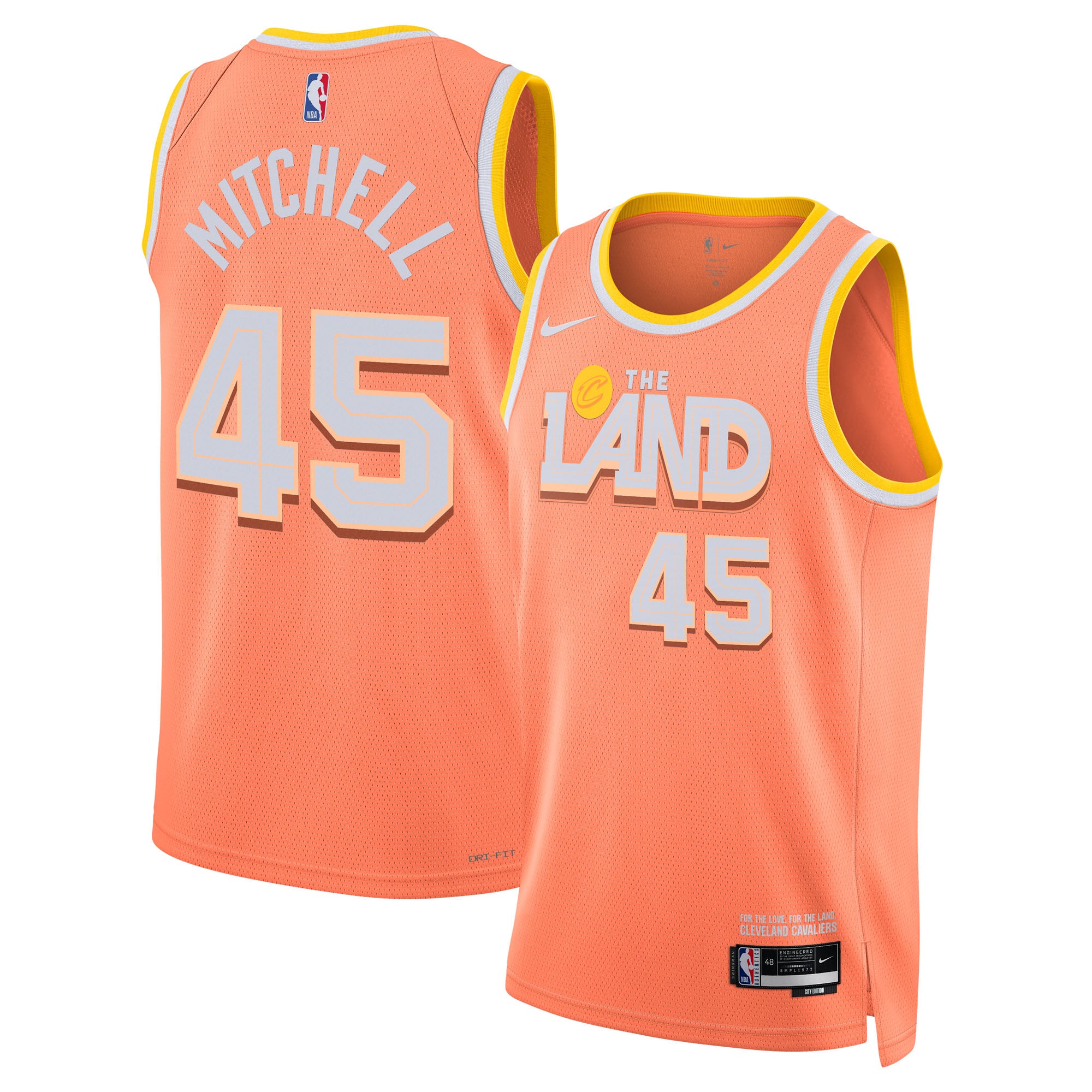 Cleveland Cavaliers Nike 2025/26 City Edition Swingman Jersey - Orange - Donovan Mitchell - Unisex