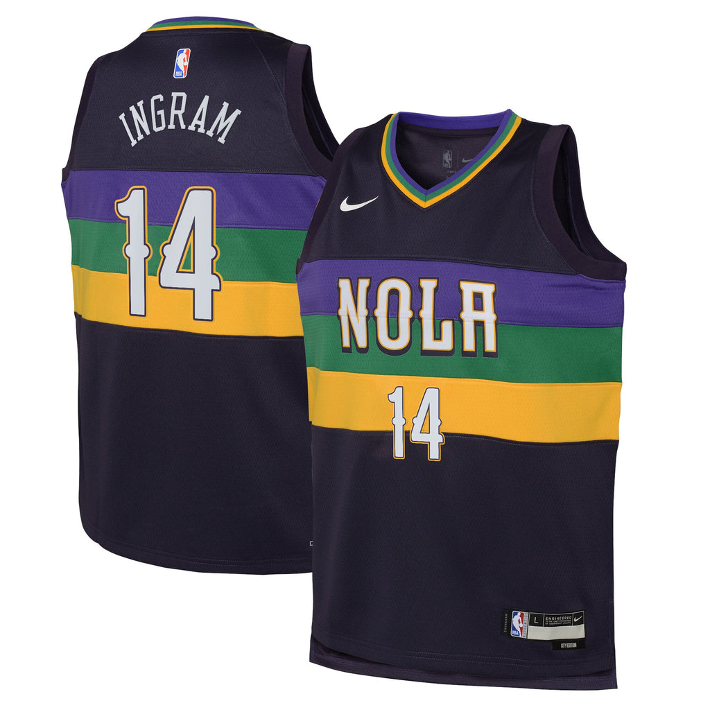 New Orleans Pelicans Nike City Edition Swingman Jersey 22 - Purple - Brandon Ingram - Youth
