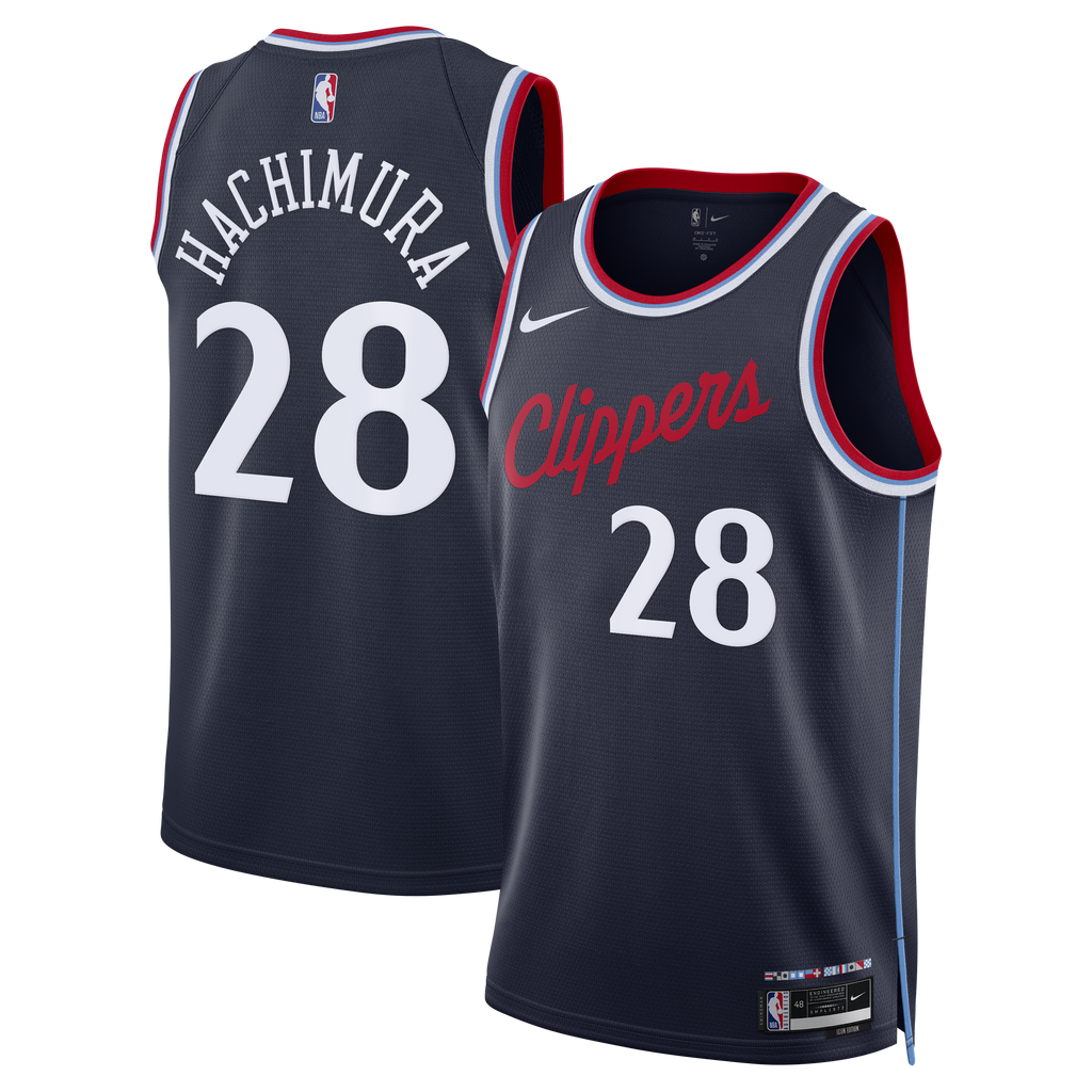Los Angeles Clippers Nike Replica Icon Edition Swingman Jersey - Navy - Rui Hachimura - Unisex