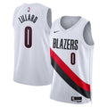 Portland Trail Blazers Nike Replica Association Edition Swingman Jersey - White - Damian Lillard - Unisex