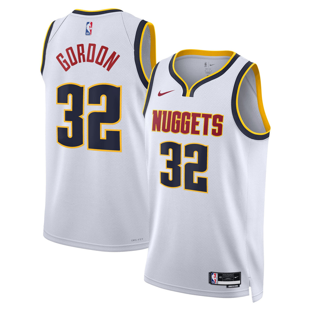 Denver Nuggets Nike Association Edition Swingman Jersey - White - Aaron Gordon - Unisex