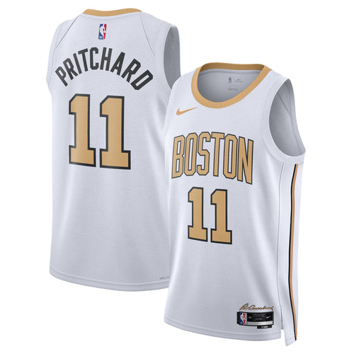 Boston Celtics Nike 2025/26 City Edition Swingman Jersey - White - Payton Pritchard - Unisex