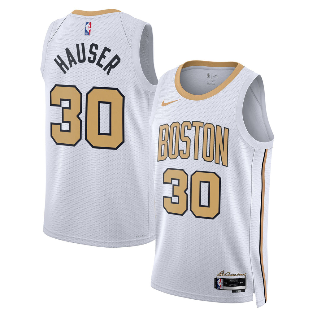 Boston Celtics Nike 2025/26 City Edition Swingman Jersey - White - Sam Hauser - Unisex