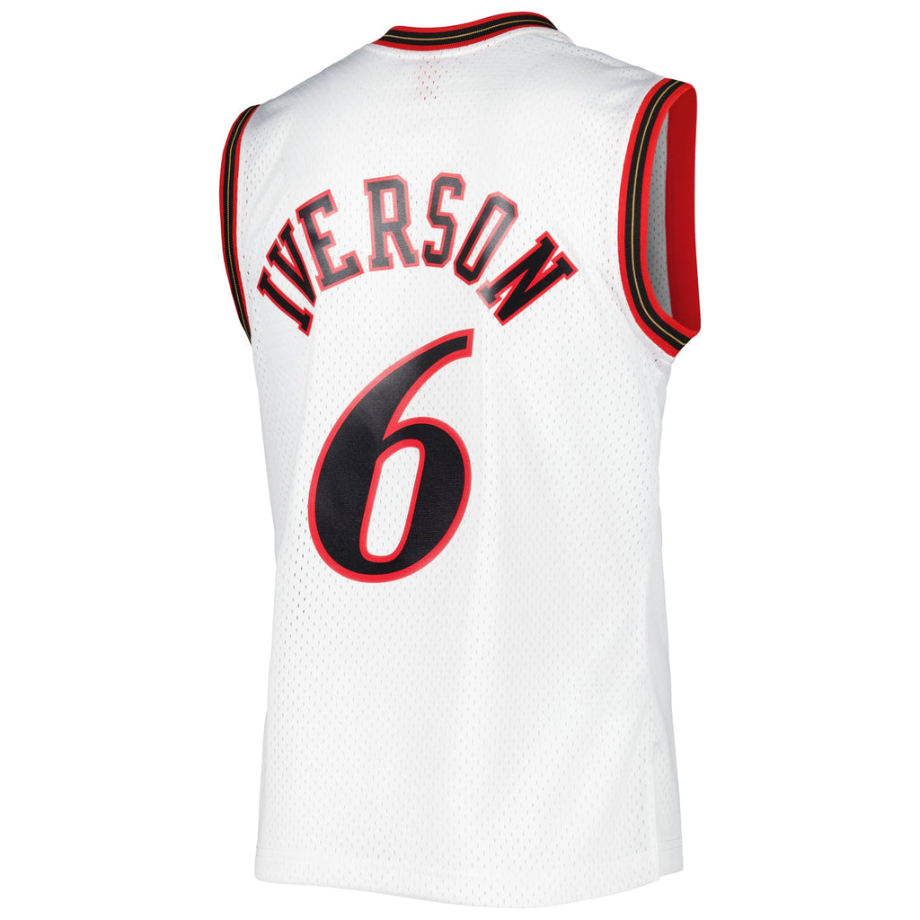 Men's Mitchell & Ness Allen Iverson White Philadelphia 76ers 2002/03 Hardwood Classics Swingman Jersey