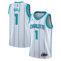 Charlotte Hornets Jordan Brand Association Edition Swingman Jersey - White - LaMelo Ball - Youth