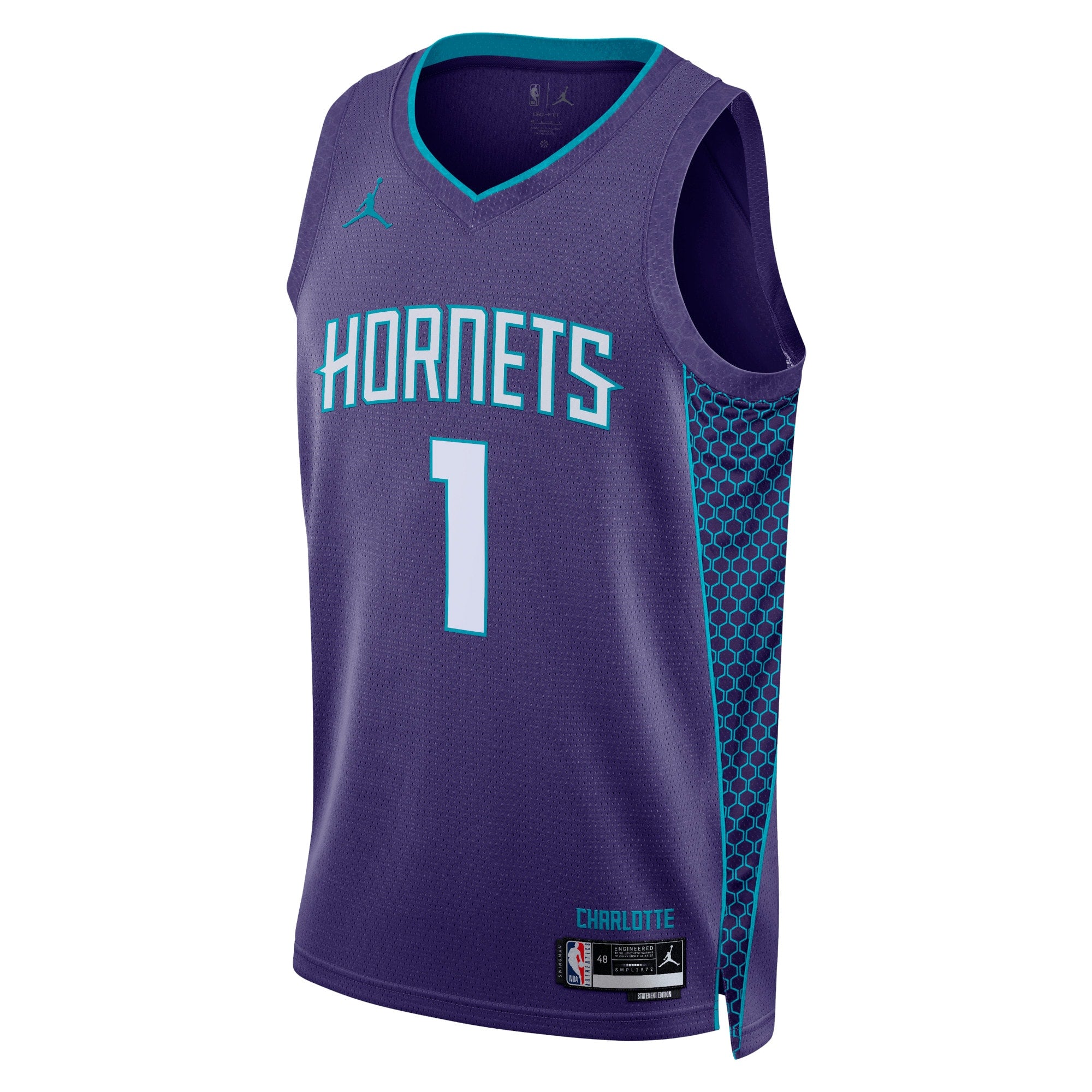 Charlotte Hornets Jordan Brand Statement Edition Swingman Jersey - Purple - LaMelo Ball - Unisex