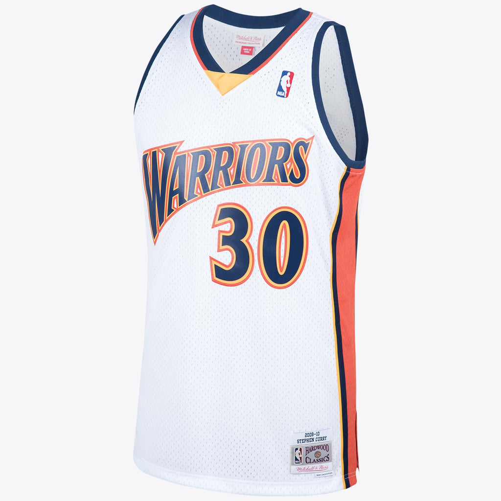 Golden State Warriors 2009 Steph Curry Hardwood Classics Home Swingman Jersey By Mitchell & Ness - White - Mens