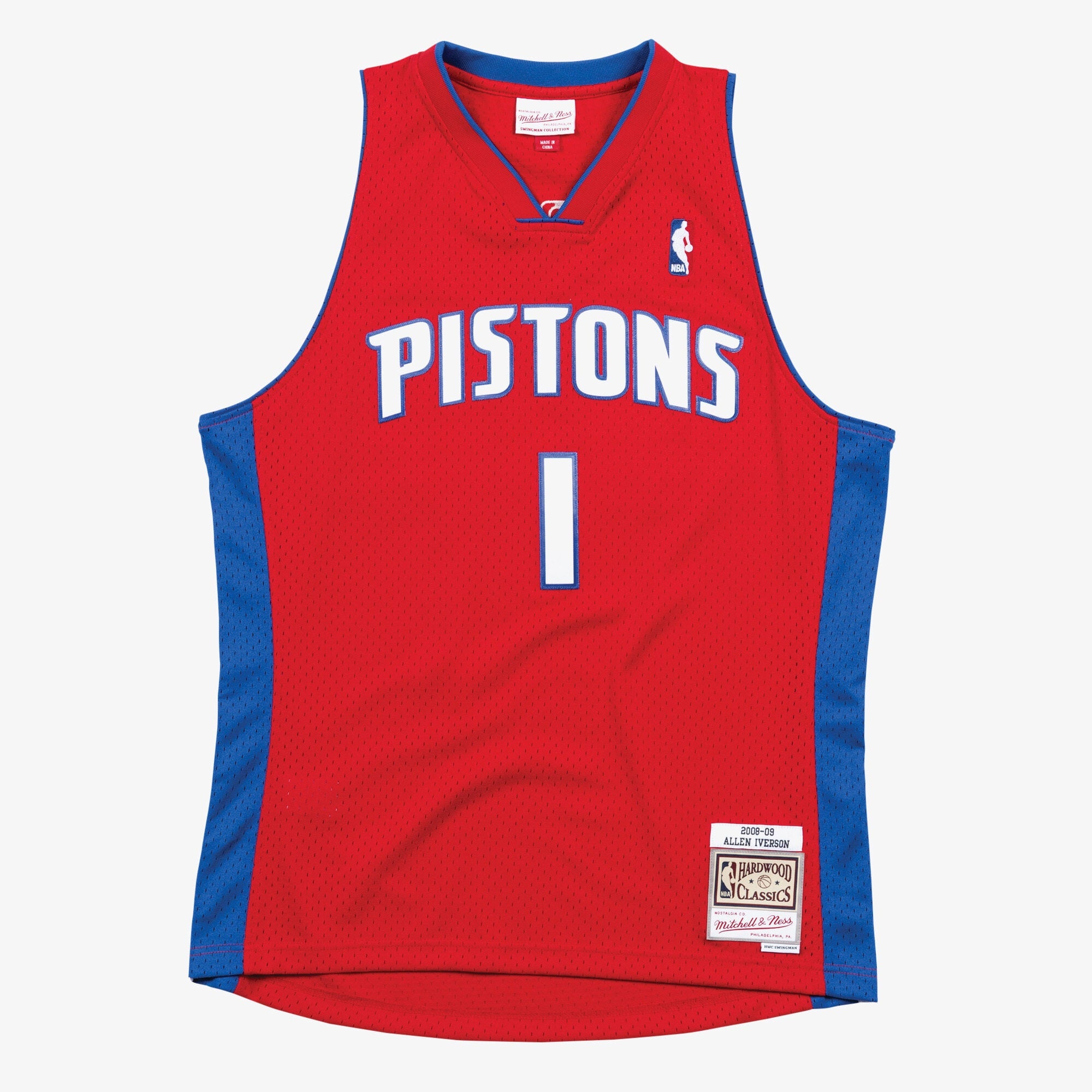Detroit Pistons Mitchell & Ness Swingman Jersey Allen Iverson 2008-09